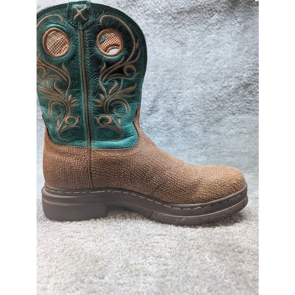 Twisted X Western Boots EZ Rider Womens Size 10M Teal Tan Round Toe WEZ0006 - Picture 3 of 15